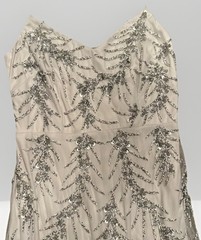 BHLDN Dress Fidelia Beaded Maxi Dress Women&rsquo;s Size US 4 Ivory Sequin Mesh Lined