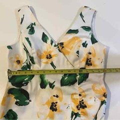 Donna Ricco Spring Floral 97% Cotton Sleeveless Dress Size 10