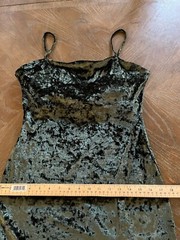 Buff Bunny Frozen Crushed Velvet Dress Emerald Medium