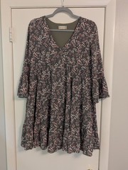 Altar&rsquo;s State Women&rsquo;s Olive Green Floral Dress – Size Small