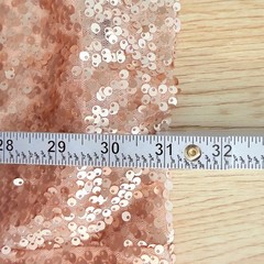 Y2k Peach Sequin Cold Shoulder Shift Dress Size 2 Shiny Layered Wedding Event
