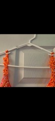 Orange Sequin Beaded Floral Mesh Maxi Gown Dress Lace-Up Back V-Neck Sleeveless