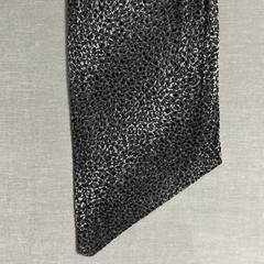 Topshop Slip Dress 4 Black Leopard Asymmetrical Cowl Velvet Midi Y2K Party