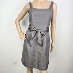J Crew Dress Fitted Low Back Silk Belt Pockets Sz 10P Career Classic Y2K