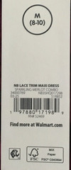 No Boundaries Dress Size M 8 to 10 Full Length Burgundy w Pink Flowers New w Tag
