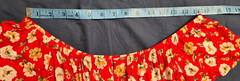 Indigo Rose Off the Shoulder Mid Assymetrical Dress Red Floral Size S Rayon