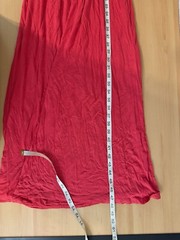 Active Basic Maxi Tank Dress Womens Size Medium Beige, And Red Full Length