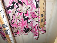 Sheri Martin NY Pink Floral Pin Up Retro 97% Cotton Sleeveless Dress Size 14