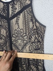 Black & Nude Lace Dress L Large Maurices Sleeveless Party Dress Cocktail
