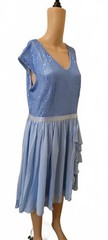 Wedtrend Light Blue Sequin Ruffle Plus Size Women&rsquo;s Dress 2XL