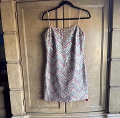 Milly Colette Chevron Sequin Minidress Size 6