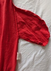 Francesca Bettini Red Linen Cotton Maxi Dress S 3/4 Sleeve Classic pockets Italy