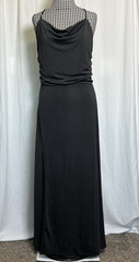 JASON WU Black Drape Front Crossback Straps Side Slit Midi Dress XL NWT – $310