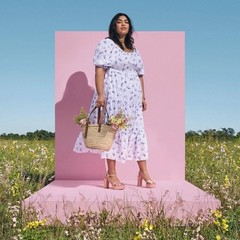 LOVESHACKFANCY X TARGET~GEMMA PUFF SLEEVE DRESS~SZ L~NWT