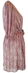 NWT SAINTS + SECRETS SzM V-neck Mini Dress Cinch Waist Chiffon Satin Finish Boho