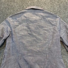 Sharagano Womens 10 Gray Cuffed Half Sleeve Button Down Shirt Dress Pockets
