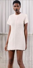 NWT_ZARA WOMAN SS24 SHORT STRUCTURED DRESS ZW COLLECTION _White Size L.