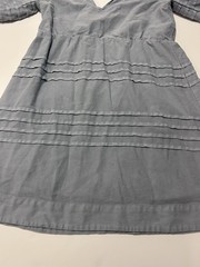 7 For All Mankind Blue Chambray Puff Sleeve Babydoll Dress Western Boho Small