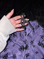 Lilac Floral Mini Dress- Adjustable Straps- Lightweight & Comfortable Size M