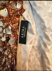 Akira NWOT High-end Barbiecore Gold Party Dress Princesscore Bodycon Skater S