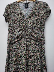 George Women&rsquo;s Multicolor Key Pattern Lightweight Stretch Dress Size Medium 8/10