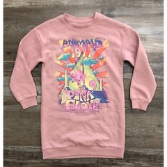 Pink Floyd 1975 Animals Sweatshirt Dress Teen Size 11-12 Purple
