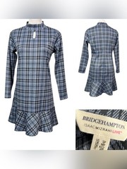 Isaac Mizrahi Live BRIDGEHAMPTON dress SP Plaid Blue multicolor plaid casual
