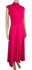 REISS Livvy Pink Open Back High Neck Sleeveless Fit & Flare Midi Dress 4 $268