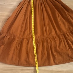 Speed Limit Brown Solid V-Neck Sleeveless Smocked Waist Woven Rayon Midi M