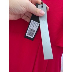 Halston RED Asymmetrical Draped Cape Sleeve Cocktail Dress 12 SGE153031