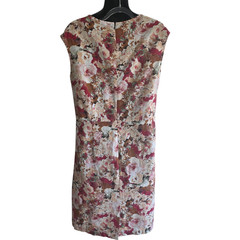 Hemp Braintree Floral Shift Dress Size 12 Sleeveless Zip Slit Sativa Corporate