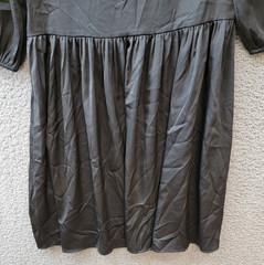 BOSS Orange Dorena A-Line Dress Women&rsquo;s XS Black Tie Neck Elbow Sleeve Pullover