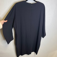 COS Black Batwing Sleeve Shift Dress with Pockets Size US 10 Minimalist LBD