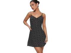 Princess Polly Jaye Mini Dress Black Pink Floral Strappy Size 8 NWT
