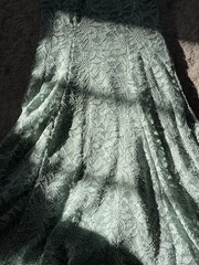 Women’s Size S Teal Sequin Lace Halter Sleeveless Mermaid Long Gown Lined Zip