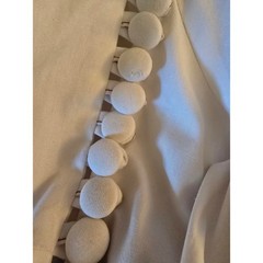 Yenny Bastida White Ruffle Sleeve Button Front Mini Dress Size 8 Handcrafted