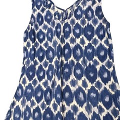 Blue White Light Summer Dress Print Sleeveless Size Small/Medium Tank Mini