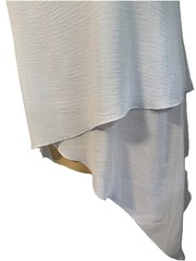 Saks Fifth Avenue Gray Scoop Neck Sleeveless Layered Lightweight Dress M