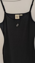 Superdry Code Essential Strappy Mini Slim Fit Tank Dress Bodycon Black Sz 10 Y2K