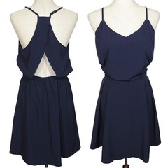 Halara Breezeful Lightweight Flowy Back Cut Out Blouson Mini Slip Dress MEDIUM
