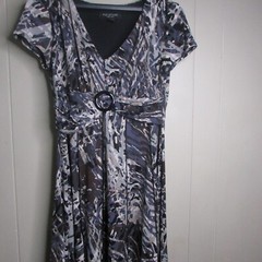 Perceptions New York Dress 8 Animal Print Gray Brown