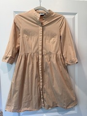 Tuckernuck Royal Shirt Dress Tan Size XS