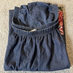 90s Wrapper Off The Shoulder Mini Dress L Red Floral Embroidery Blue Beach Party