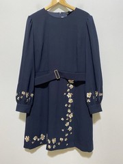 New Ted Baker London Pearl Floral Embroidered Belted Dress Size 5