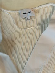 Milly “Liv” Pleated V-Neck Long Sleeve Dress, Bow Accent, Women&rsquo;s 4 MSRP $395