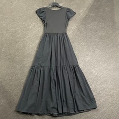 GAP Modern Mixed Media Ruffle Maxi Dress Women&rsquo;s Size XS Black