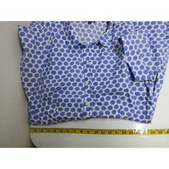 Talbots Dress Womens 12 Floral Midi Belted Pockets Shirtdress Boho Button Blue