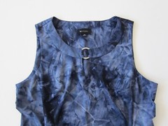 AB Studio Purple Stretch Tie Dye Sleeveless Shift A-Line Sheath Tunic Dress XL