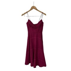 NWT Shoshanna Y2K Dress Raspberry Pink Sheath Empire Waist Midi 0