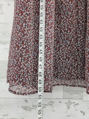 Mango Floral Print Sheer Button Down Long Sleeve Cottagecore Midi Dress Womens 6